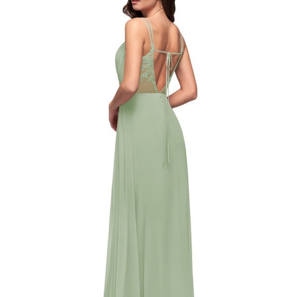 Azazie Lexy Sage Green Dress - Picture 2 of 6